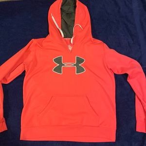 Pink Under Armour hoodie Large